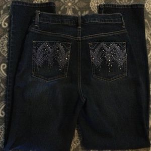 Gloria Vanderbilt Straight Leg Indigo Jeans Size 6/ Shirt included